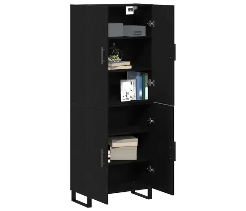 Kõrgushein 2 Pcs Must Tamm 69,5 X 34 X 180 Cm