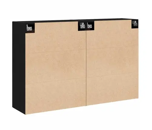 Sienas Skapji 2 Gab. Melns Ozolkoks Inženierijas Koks Vidaxl