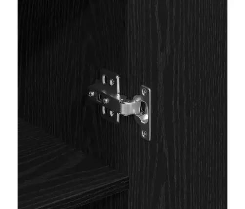 Augstais Skapītis Melna Ozola 69,5X34X180 Cm Inženierijas Koks Vidaxl