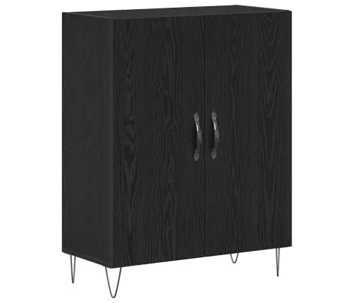 Augstais Skapītis Melna Ozola 69,5X34X180 Cm Inženierijas Koks Vidaxl