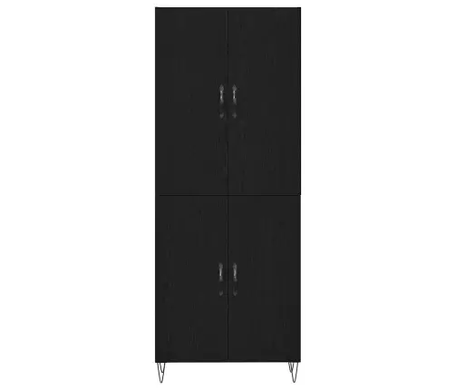 Augstais Skapītis Melna Ozola 69,5X34X180 Cm Inženierijas Koks Vidaxl