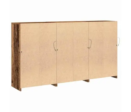 Bufete Ar Led Gaismām Vecs Koks 181.5 X 37 X 100 Cm Inženieru Koks Vidaxl