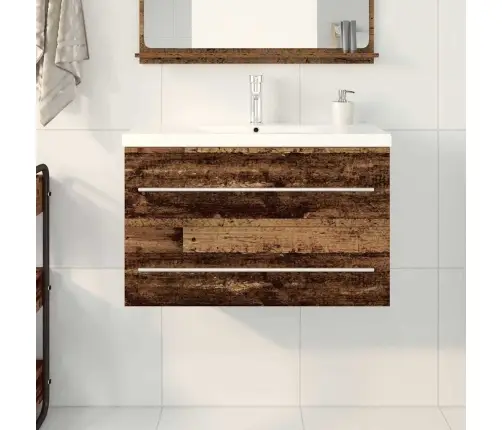 Izlietnes Skapītis Ar Izlietni Ar Atvilktni 2 Pcs Vecs Koks Vidaxl