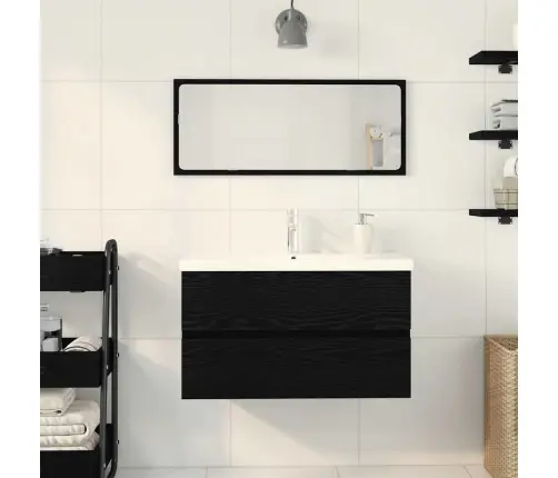 Vonios Kriauklės Spinta Juodas Ąžuolas 80 X 39 X 62 Cm