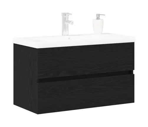 Vonios Kriauklės Spinta Juodas Ąžuolas 80 X 39 X 62 Cm