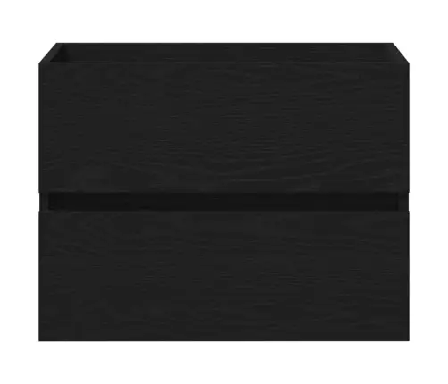 Izlietnes Skapītis Ar Iebūvētu Izlietni Melnā Ozola Inženierijas Koks Vidaxl