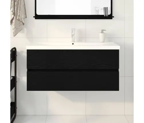 Vonios Kriauklės Spinta Juodas Ąžuolas 100 X 39 X 62 Cm