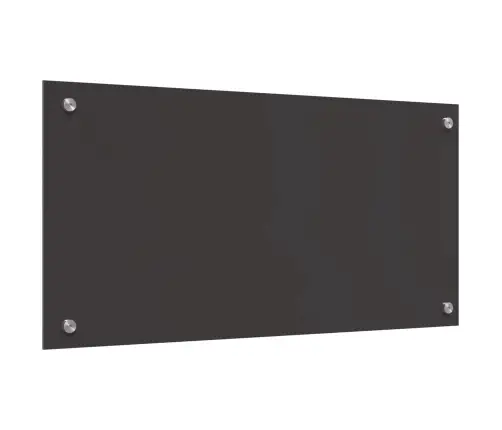 Virtuves Backsplash Tumši Pelēks 80X40X0,6 Cm Rūdīts Stikls Vidaxl