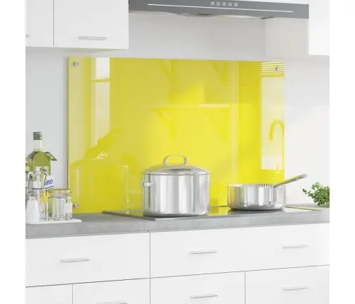 Virtuvės Užpakalinė Plokštė Geltona 100 X 60 X 0,6 Cm