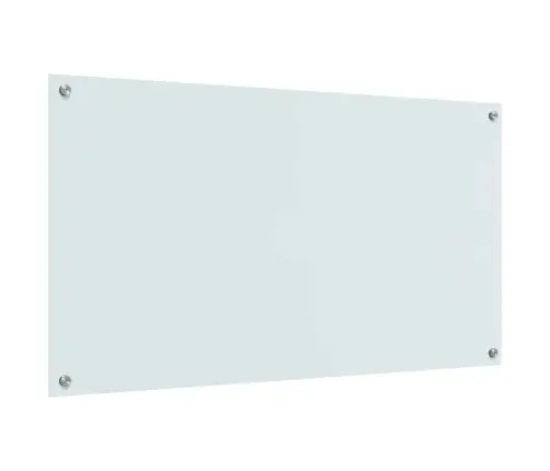 Virtuves Aizsargstikls Balts 110X60X0,6 Cm No Rūdīta Stikla Vidaxl