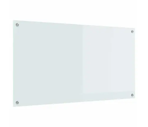 Virtuves Aizsargstikls Balts 110X60X0,6 Cm No Rūdīta Stikla Vidaxl