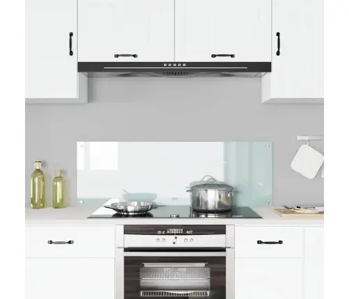 Virtuves Aizsargpanelis Balts 120 X 40 Cm Rūdīts Stikls Vidaxl