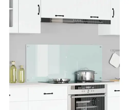 Kögi Splashback Valge 120 X 50 Cm Karastatud Klaas