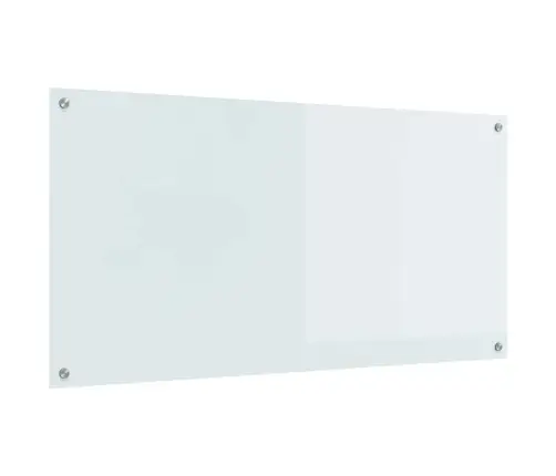 Virtuves Aizsargpanelis Balts 120 X 60 Cm Rūdīts Stikls Vidaxl