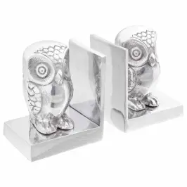 Grāmatu Balsti 2 Pcs Sudraba 7 X 9 X 11 Cm Alumīnijs Vidaxl