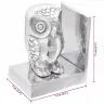 Grāmatu Turētāji 2 Gabali Sudrabs 7X9X11 Cm Alumīnija Pūce Vidaxl