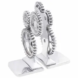 Grāmatu Balsti 2 Pcs Sudraba 10 X 10 X 22 Cm Alumīnijs Vidaxl