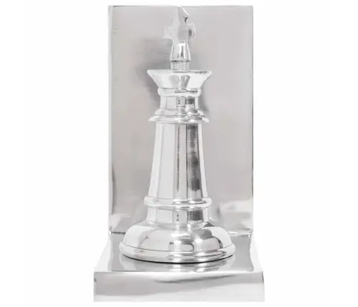 Grāmatu Turētāji 2 Gb Sudrabs 11X12X19,5 Cm Alumīnija Šahs Vidaxl