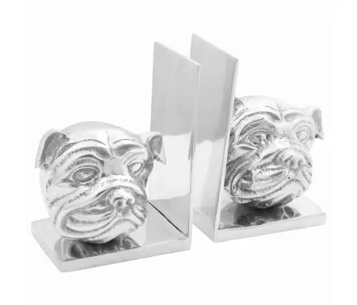 Knygų Atramos 2 Pcs Sidabro 8 X 12 X 16,5 Cm Aliuminis