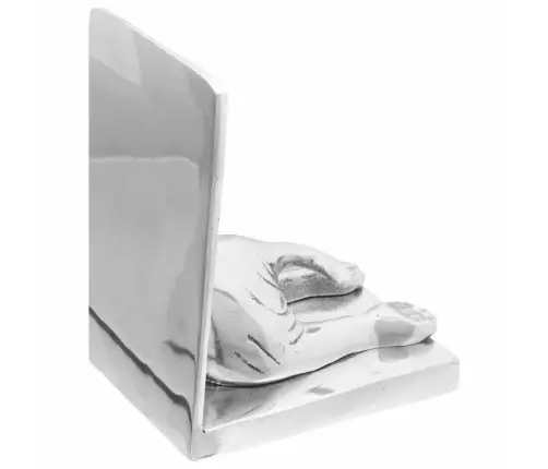 Raamatutoed 2 Pcs Hõbedane 12 X 15 X 18 Cm Alumiinium