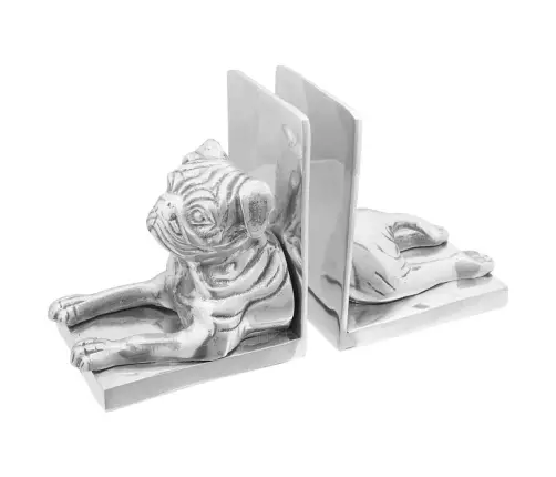 Raamatutoed 2 Pcs Hõbedane 12 X 15 X 18 Cm Alumiinium
