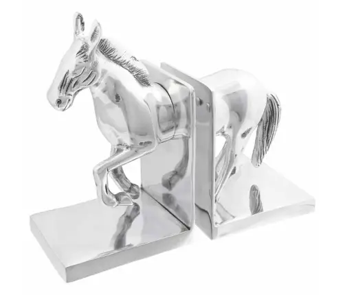 Raamatutoed 2 Pcs Hõbedane 11 X 14 X 25 Cm Alumiinium