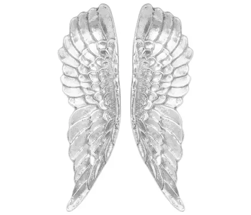 Sparnų Skulptūra Sidabro 31 X 5 X 91 Cm Aliuminis