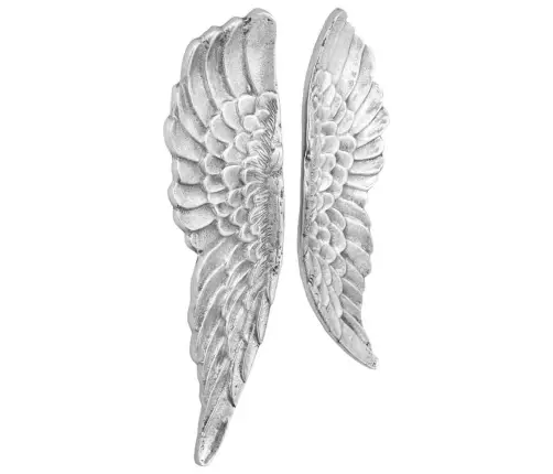 Sparnų Skulptūra Sidabro 31 X 5 X 91 Cm Aliuminis