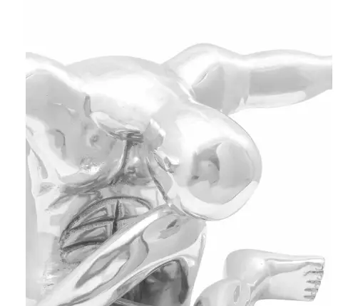Skulptūra Sudrabs 91.5X32X33 Cm Alumīnija Domājošais Cilvēks Vidaxl