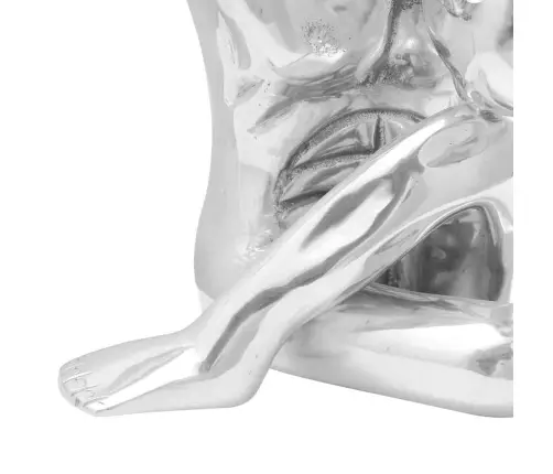Skulptūra Sudrabs 91.5X32X33 Cm Alumīnija Domājošais Cilvēks Vidaxl