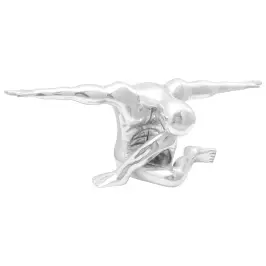 Skulptūra Sudraba 91.5 X 32 X 33 Cm Alumīnijs Vidaxl