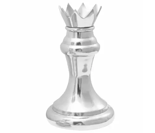 Skulptūros 2 Pcs Sidabro 17 X 17 X 42 Cm Aliuminis