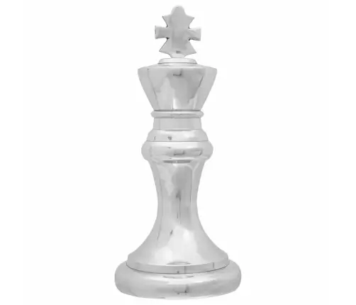 Skulptūros 2 Pcs Sidabro 17 X 17 X 42 Cm Aliuminis