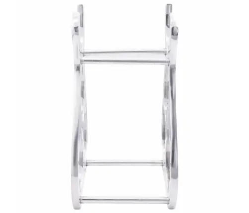 Vīna Plaukts Sudrabā 23X14X28 Cm Alumīnijs Vidaxl