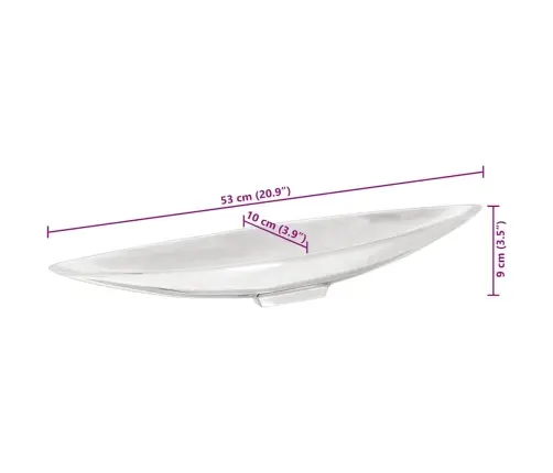 Augļu Grozs Sudrabs 54X9X10 Cm Alumīnijs Vidaxl