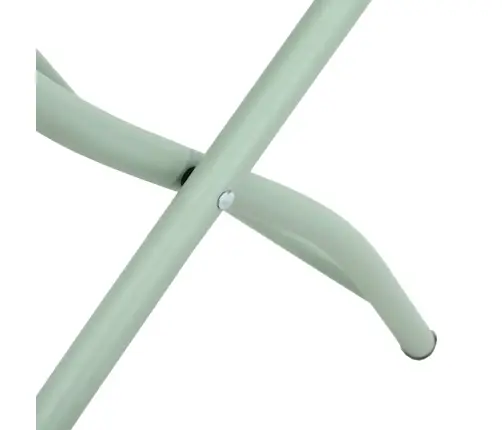 Saliekamie Dārza Krēsli 2 Gabali Gaiši Piparmētru 42X52X82 Cm Pulverkrāsots Tērauds Vidaxl