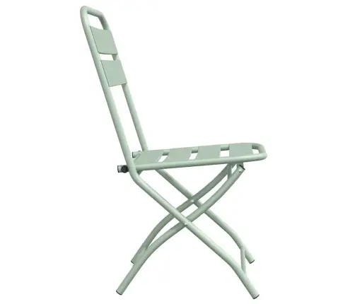 Saliekamie Dārza Krēsli 2 Gabali Gaiši Piparmētru 42X52X82 Cm Pulverkrāsots Tērauds Vidaxl