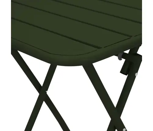 Saliekamais Dārznieku Galds Tumši Zaļš 55X55X73 Cm Tērauds Vidaxl