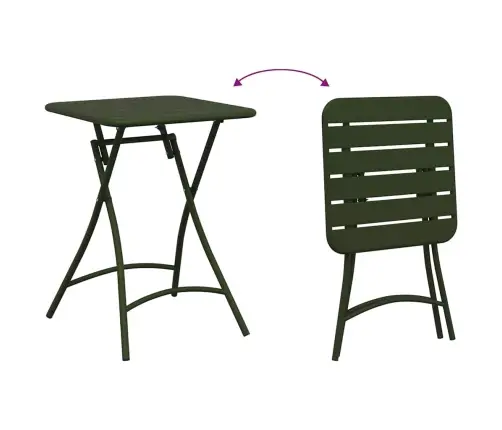 Saliekamais Dārznieku Galds Tumši Zaļš 55X55X73 Cm Tērauds Vidaxl