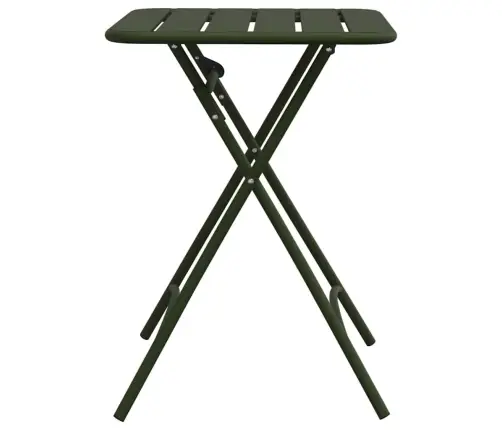 Saliekamais Dārznieku Galds Tumši Zaļš 55X55X73 Cm Tērauds Vidaxl