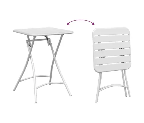 Aialaud Valge 55 X 55 X 73 Cm Pulberkattega Teras