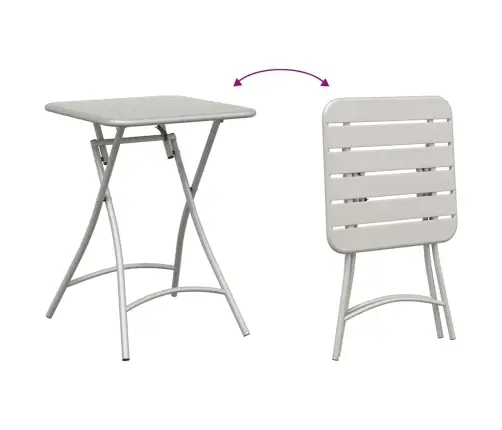 Bistro Stalas Smėlio 55 X 55 X 72,5 Cm Miltelinis Plienas