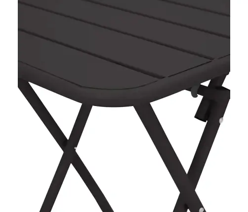 Salokāms Dārza Galds - Antracīts - 55X55X73 Cm - Tērauds Vidaxl