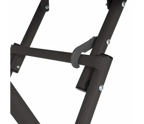 Salokāms Dārza Galds - Antracīts - 55X55X73 Cm - Tērauds Vidaxl