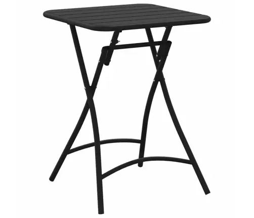 Salokāms Dārza Galds - Antracīts - 55X55X73 Cm - Tērauds Vidaxl