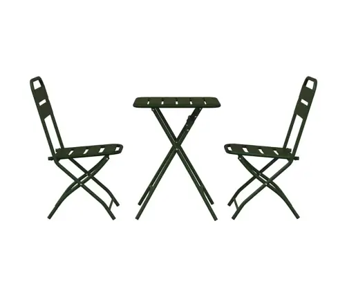 Bistro Komplektas 3 Pcs Tamsiai Žalia Plienas