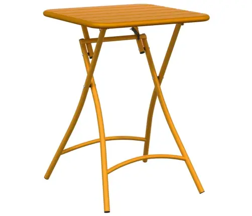 3 Daļu Salokāms Bistro Komplekts Dzeltenā Krāsā, Tērauds Vidaxl