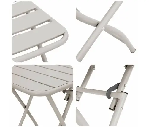 Bistro Komplektas 3 Pcs Smėlio Plienas