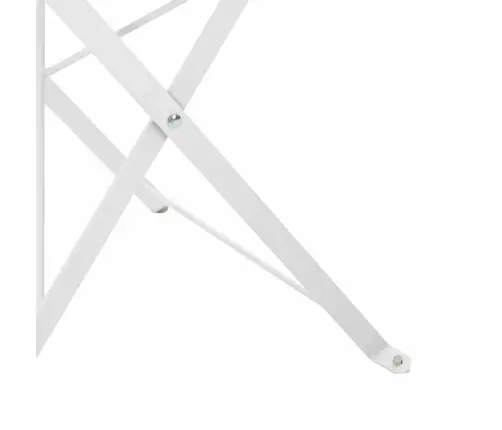 Salokāmie Dārza Krēsli 2 Gab. Baltā Tēraudā Vidaxl