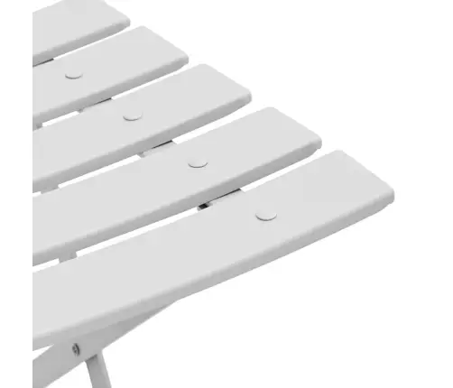 Salokāmie Dārza Krēsli 2 Gab. Baltā Tēraudā Vidaxl